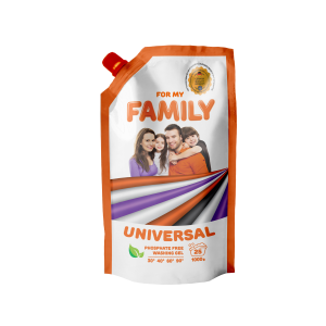 Universalus skalbiklis spalvotiems, baltiems ir tamsiems audiniams "Family" 1kg.